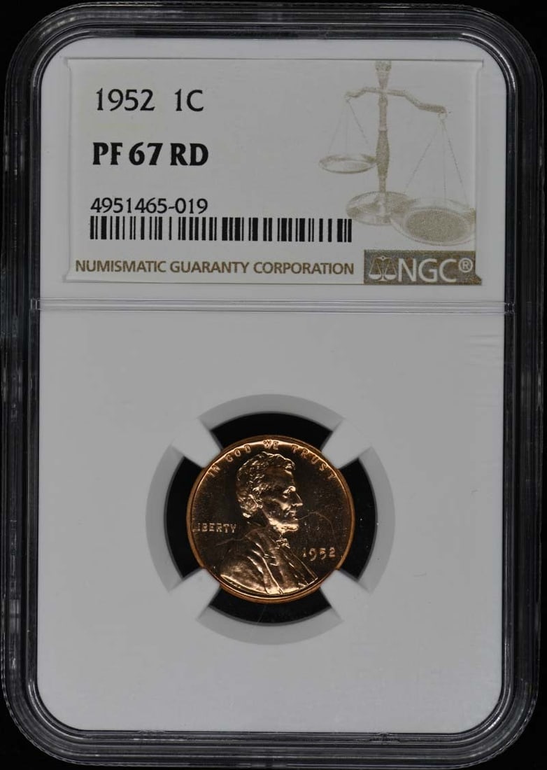 1952 Lincoln Cent Proof NGC PR67RD Philadelphia Mint (1 of 2)