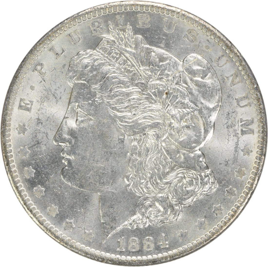 1884-O Morgan Silver Dollar Uncirculated Silver Coin BU (1 of 2)