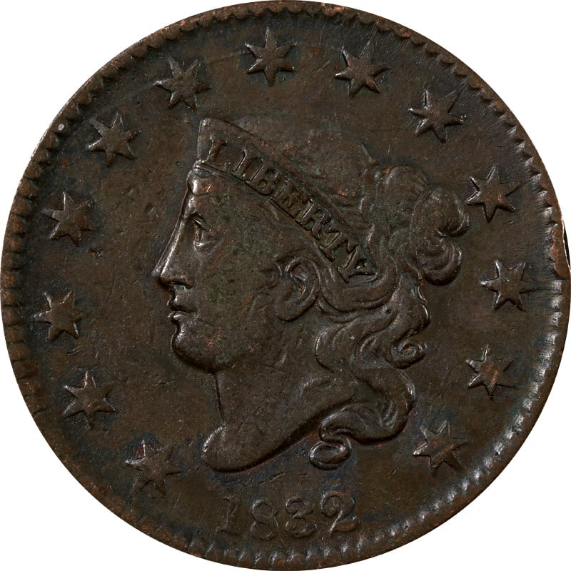 1832 United States Copper Large Cent with Medium Letters (1 of 2)