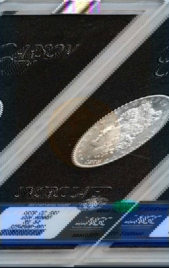 NGC MS64 CAC 1878 Carson City Morgan Silver Dollar GSA Hoard: NGC MS64 CAC 1878 Carson City Morgan Silver Dollar GSA Hoard This is an 1878-CC Morgan Dollar from the GSA Hoard, graded MS64 by NGC with CAC approval. The coin is uncirculated and was minted in Carso