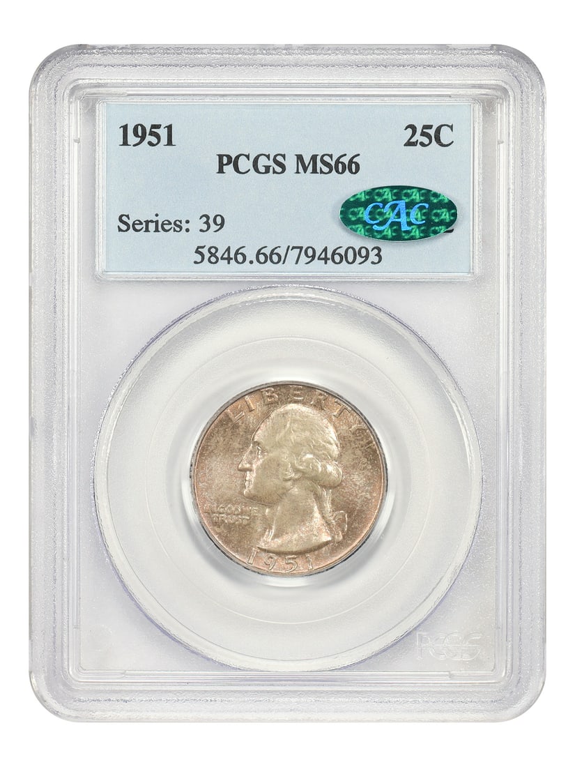 1951 Washington Quarter PCGS CAC MS66 Philadelphia Mint (1 of 4)