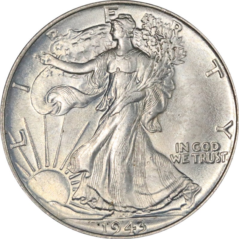 1943-P Walking Liberty Half Silver Coin Circulated (1 of 2)