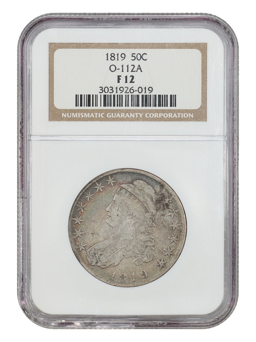 Capped Bust Half Dollar 1819 NGC Fine 12 Overton-112a Variety (1 of 4)