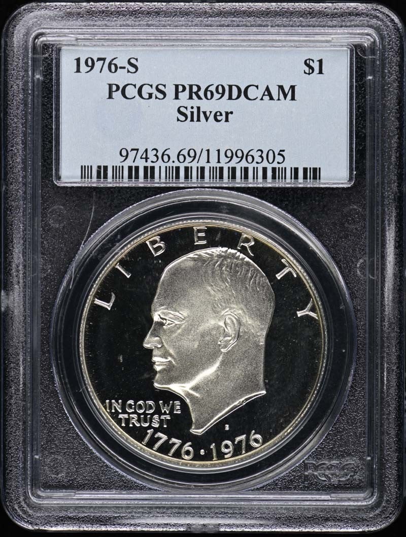 1976-S Silver Ike Dollar Type 4 Bi-Centennial Reverse PCGS PR69DCAM (1 of 2)