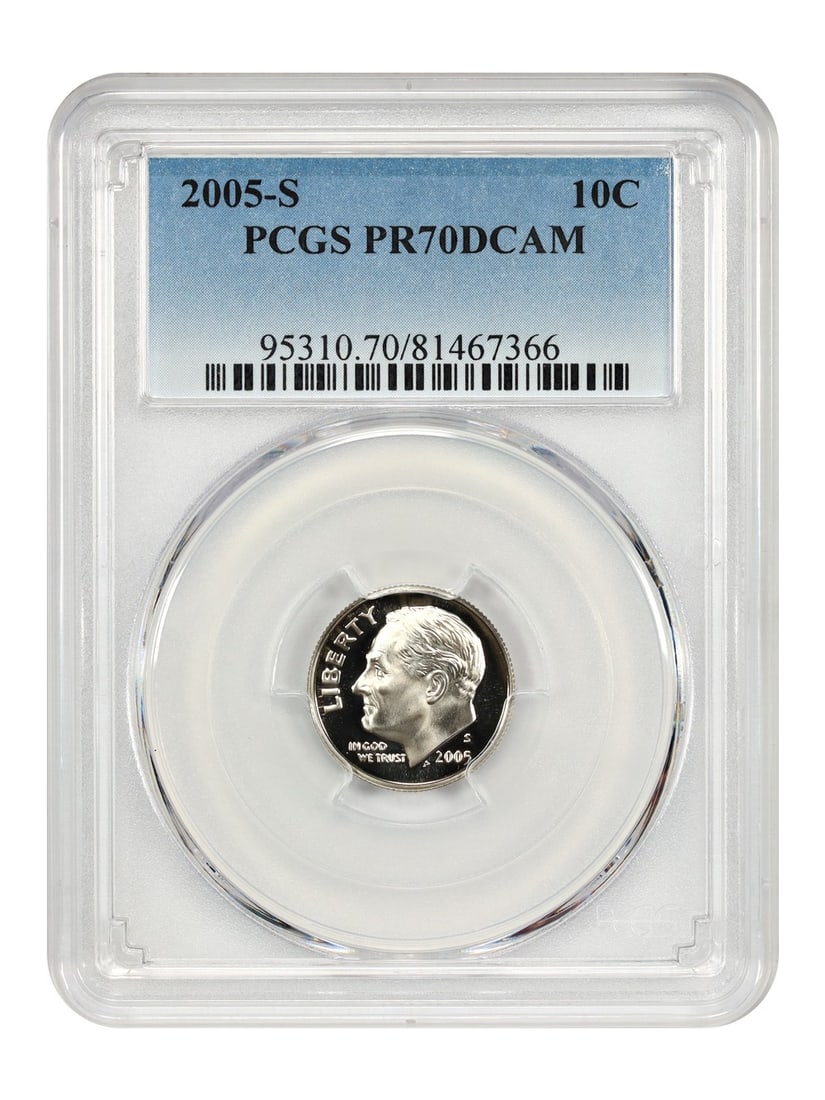 PCGS PR70DCAM 2005-S Roosevelt Dime 10C Proof San Francisco (1 of 4)