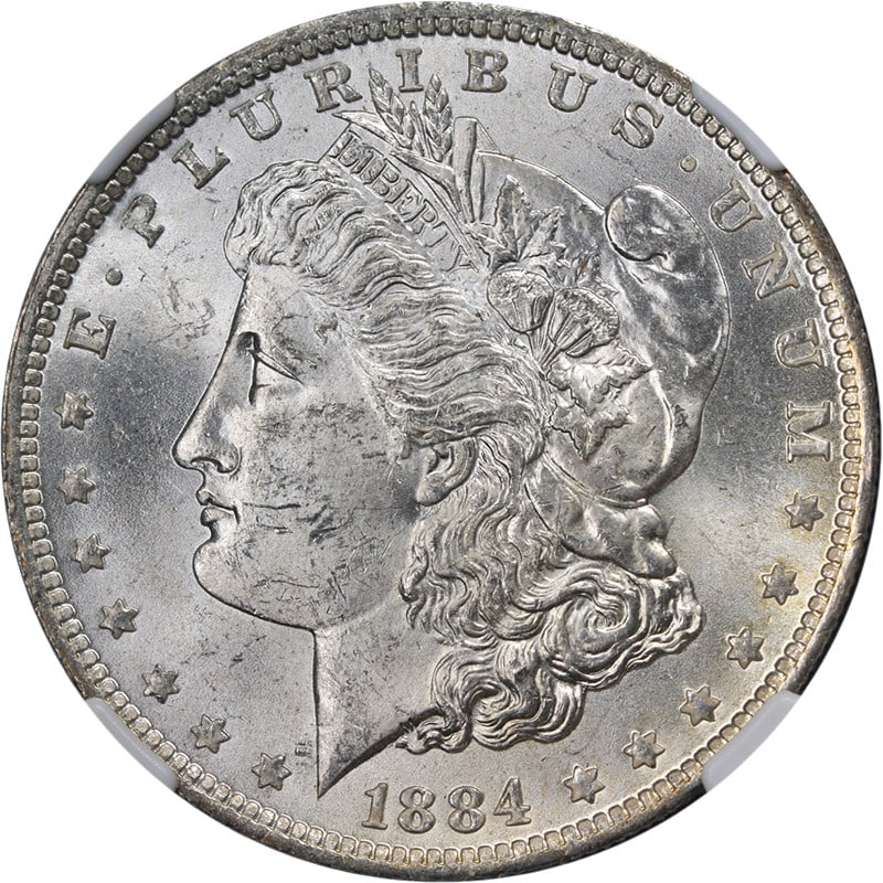 VAM 10 1884-O/O Morgan Silver Dollar MS62 NGC Certified with Strong Strike (1 of 4)