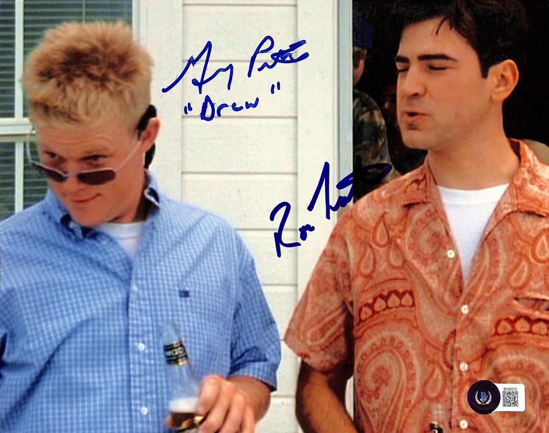 Autographed 8x10 Photo Ron Livingston Greg Pitts Beckett Certified Office Space: Autographed 8x10 Photo Ron Livingston Greg Pitts Beckett Certified Office Space This 8x10 color photograph from the film "Office Space" is hand-signed in blue permanent marker by actors Ron Livingston