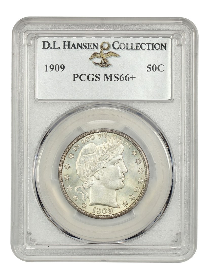 1909 Barber Half Dollar PCGS MS66+ Rare Gem with Stunning Toning (1 of 4)