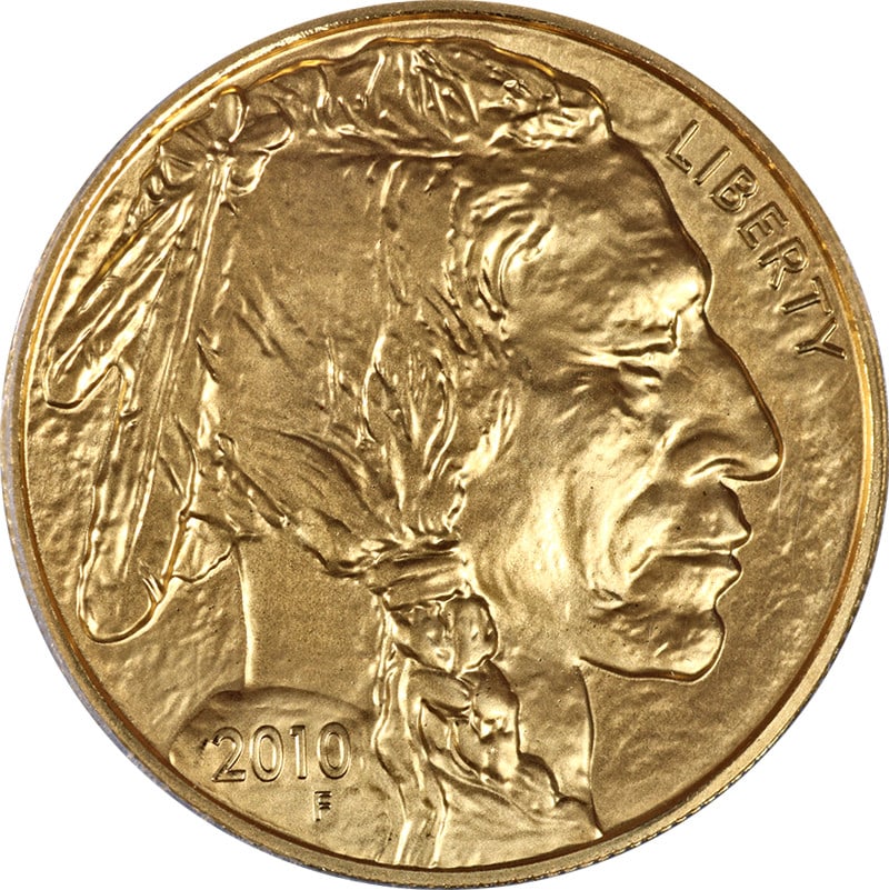 2010 PCGS MS69 Gold Buffalo $50 Coin With First Strike Label: 2010 PCGS MS69 Gold Buffalo $50 Coin With First Strike Label This 2010 Buffalo Gold $50 coin is certified by PCGS with a grade of MS69 and features the First Strike label. Struck in 0.9999 fine gold,