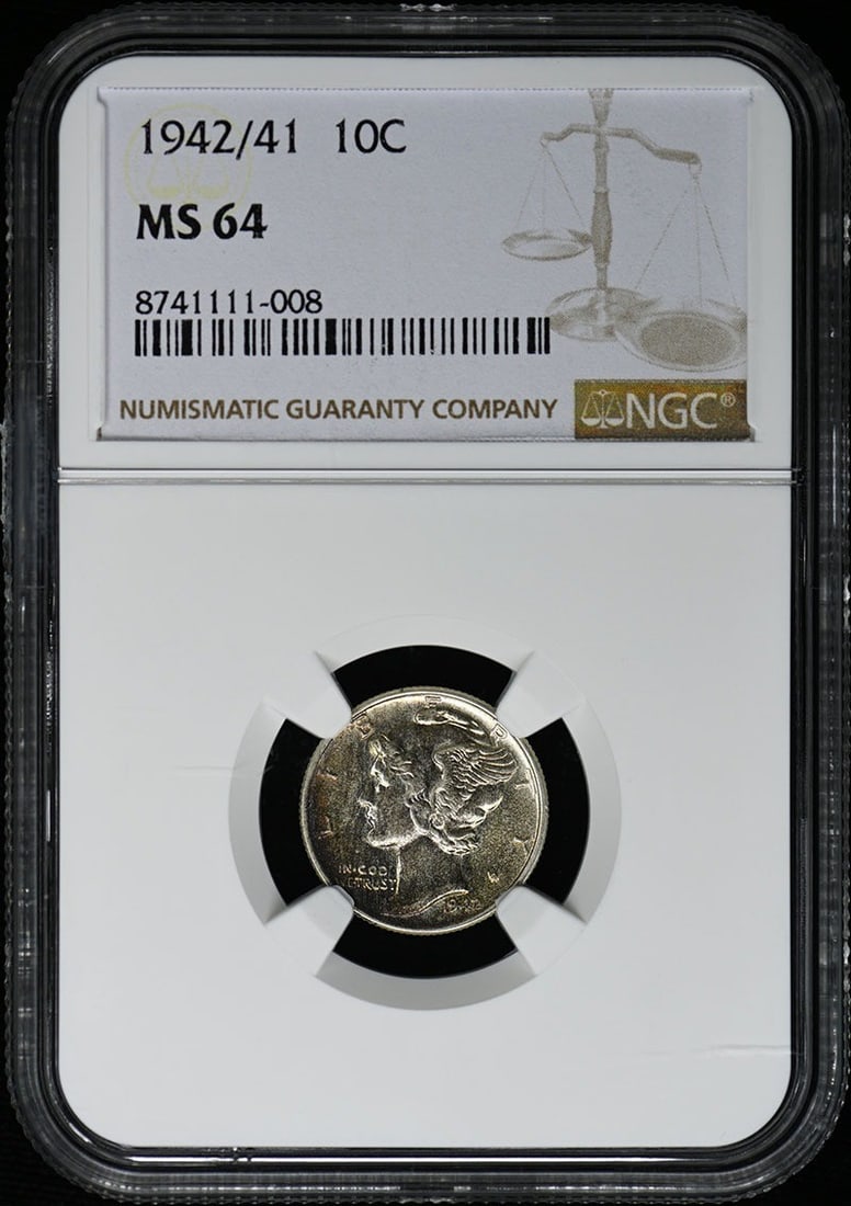 1942 Mercury Dime 10C NGC MS64 Uncirculated Philadelphia Coin (1 of 4)