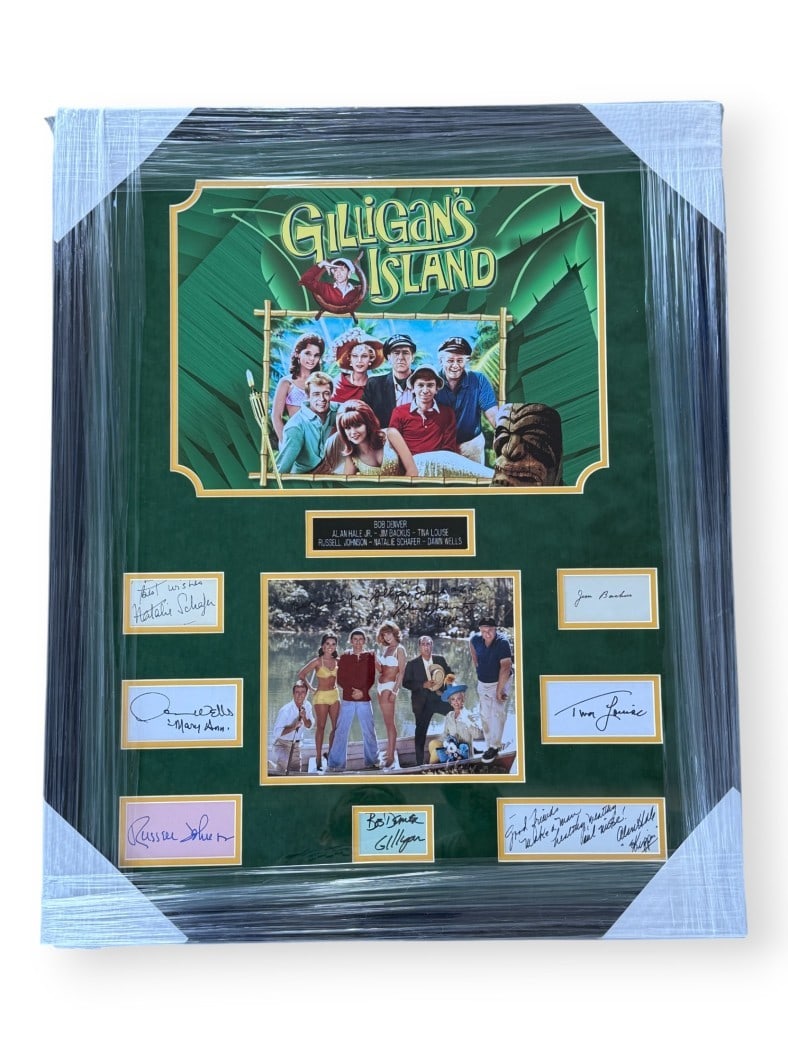 Gilligan's Island Framed Photo Signed by Bob Denver & Cast Beckett Authenticated: Gilligan's Island Framed Photo Signed by Bob Denver & Cast Beckett Authenticated This is an original framed photograph featuring autographs from the beloved cast of 'Gilligan's Island'. The signed ite