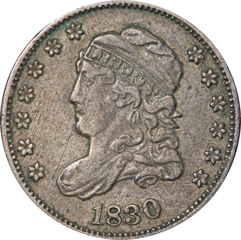 1830 Silver Bust Half Dime Coin Circulated Example (1 of 2)