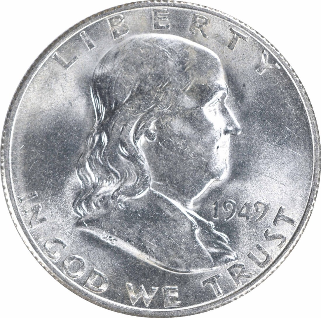 1949-S Franklin Silver Half Dollar Choice BU Uncertified Coin (1 of 2)