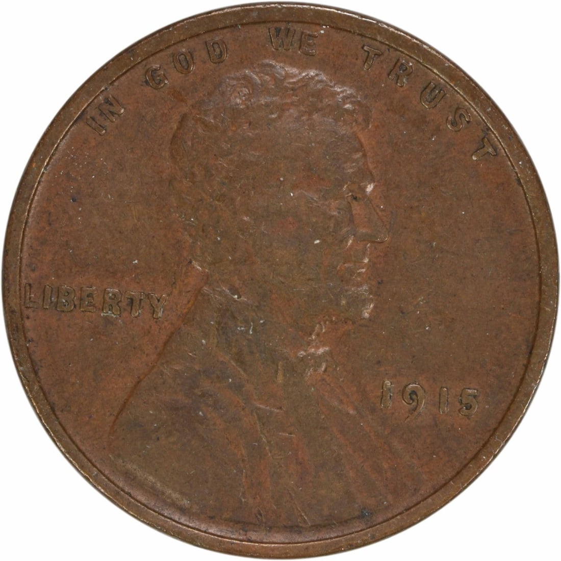 1915 Lincoln Wheat Cent EF Uncertified Copper Coin (1 of 2)