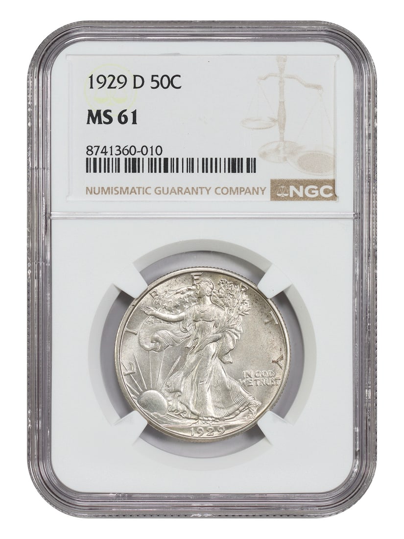 1929-D NGC MS61 Walking Liberty Half Dollar Denver Mint 50 Cent Coin (1 of 4)