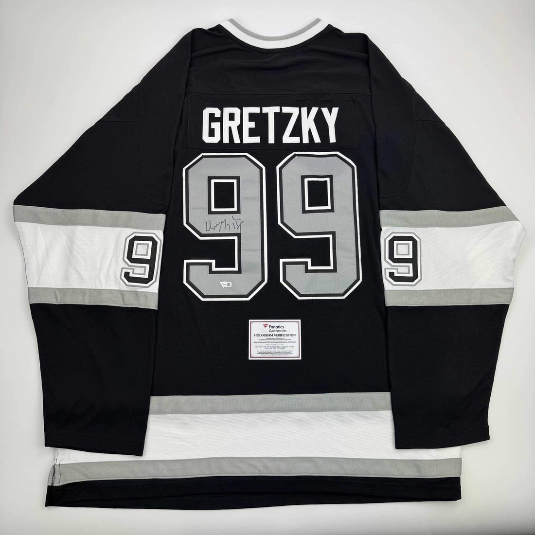 Wayne Gretzky Autographed Black M&N Jersey Los Angeles Kings Fanatics COA (1 of 5)