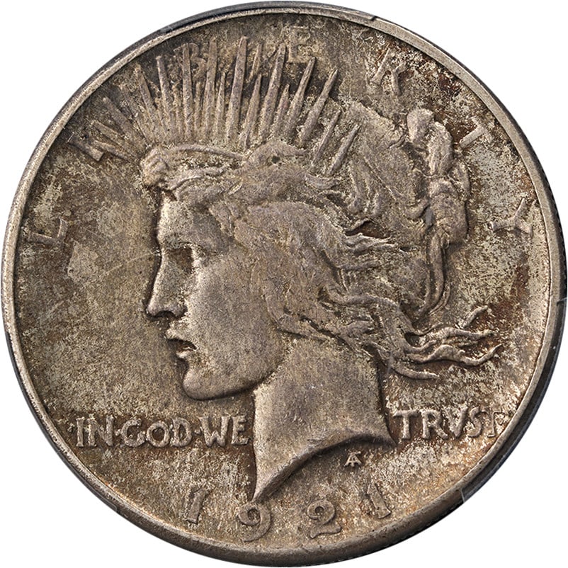1921 Peace Dollar High Relief PCGS MS63 Silver Coin (1 of 4)
