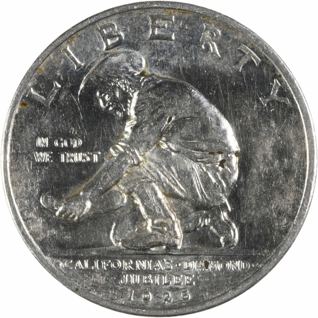 1925-S California Commemorative Silver Half Dollar Jo Mora Design Uncertified (1 of 2)