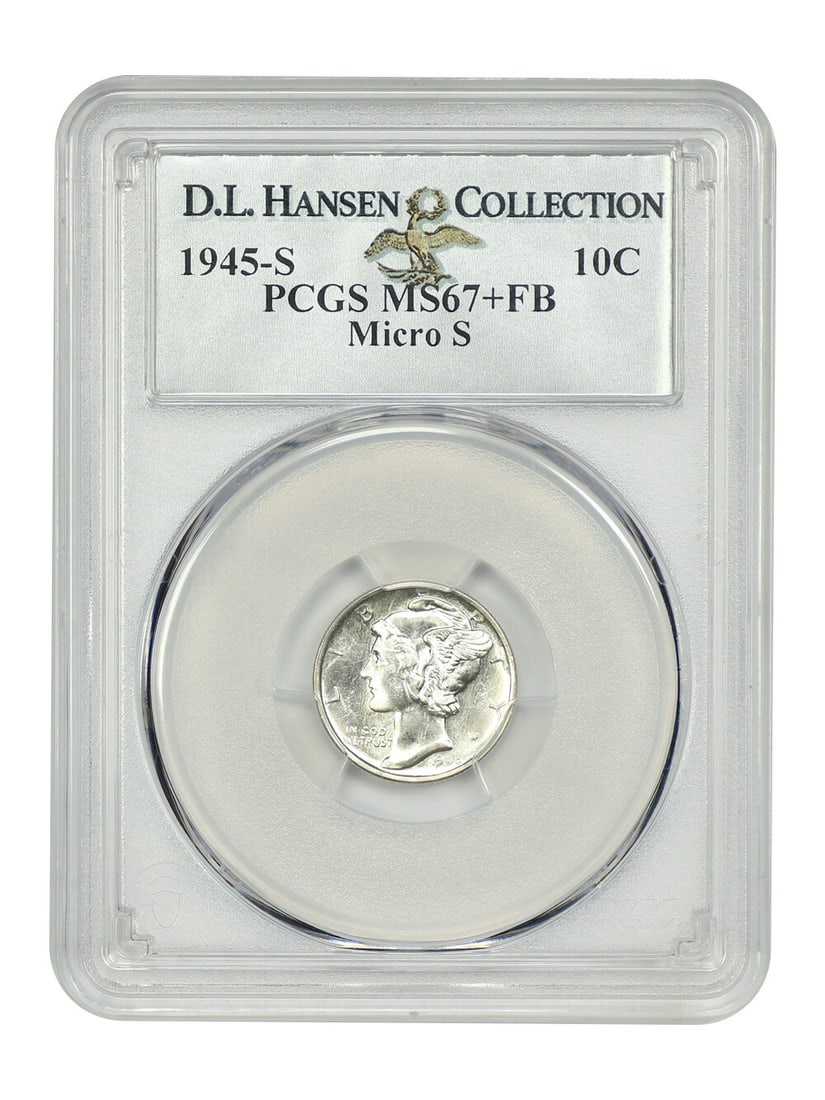 1945-S Mercury Dime 10C PCGS MS67+FB Micro S Mintmark (1 of 4)
