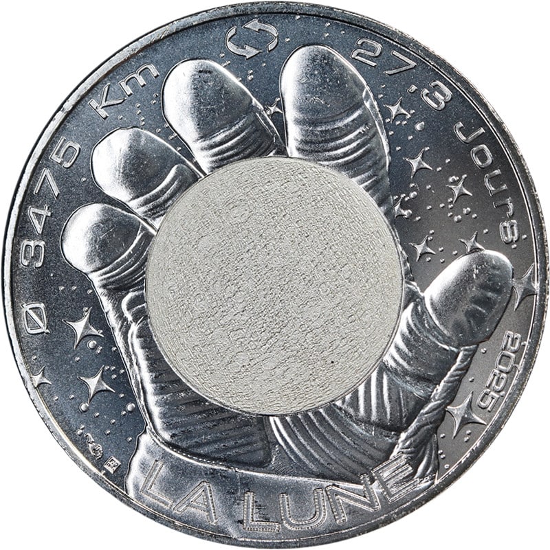 13g Silver Colorized 2025 France 10 Euro Space Odyssey Moon Coin in OGP: 13g Silver Colorized 2025 France 10 Euro Space Odyssey Moon Coin in OGP This 2025 France 10 Euro coin is crafted from 13 grams of .999 fine silver and features a colorized Space Odyssey Moon design. T