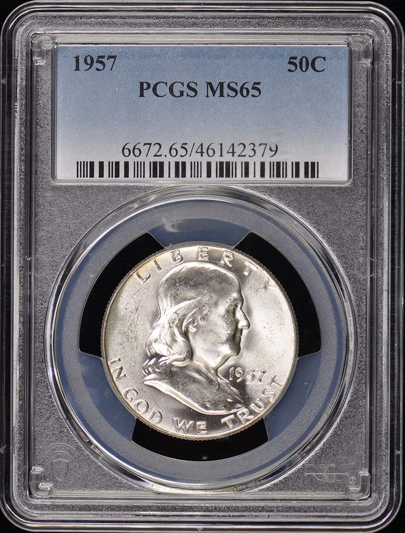 1957 Franklin Half Dollar PCGS MS65 Certified Coin (1 of 2)