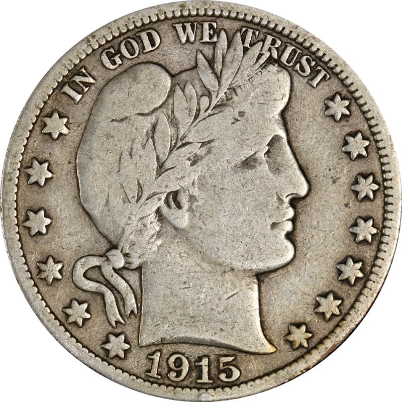 1915 San Francisco Silver Barber Half Dollar Coin United States (1 of 2)