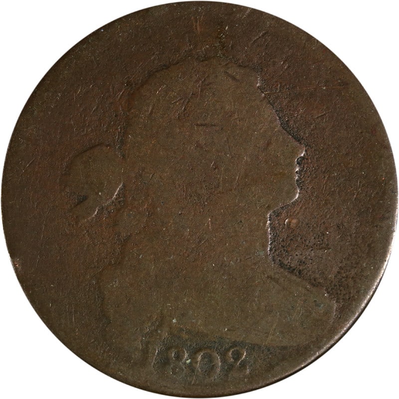 1802 United States Copper Large Cent Coin Circulated (1 of 2)