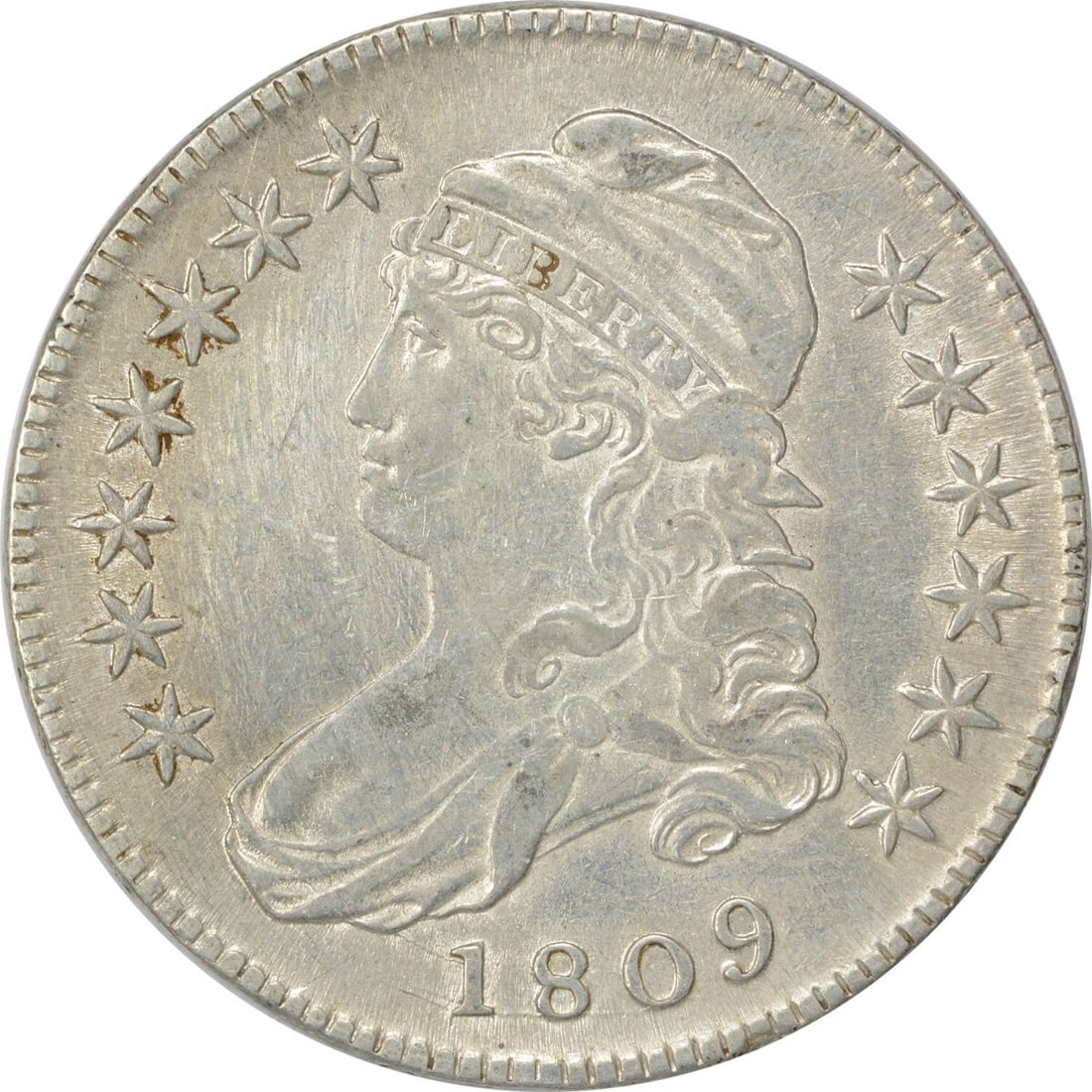 1809 Bust Half Dollar XF John Reich 50C Uncertified Coin (1 of 2)