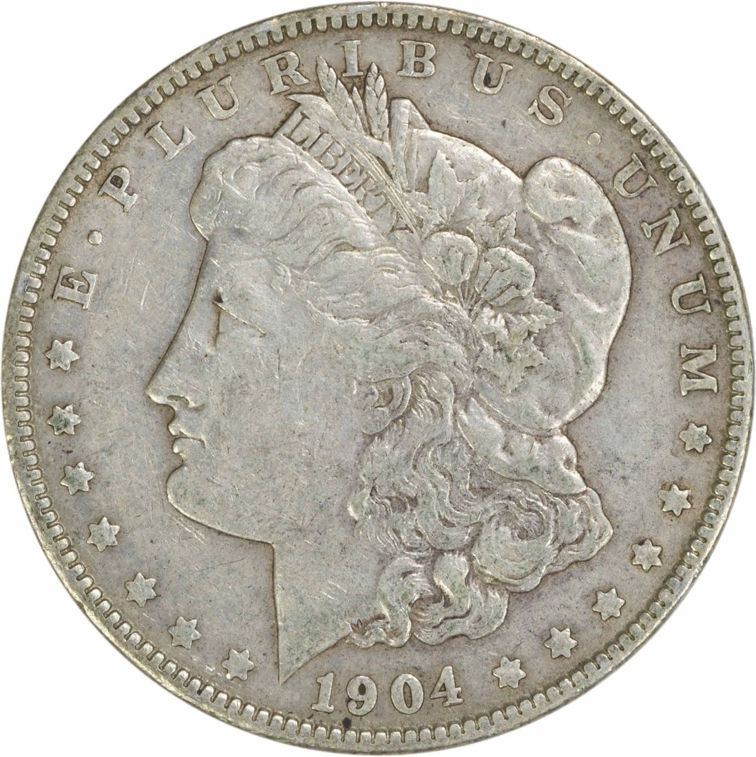 1904 Morgan Silver Dollar EF Uncertified 90% Silver Coin (1 of 2)