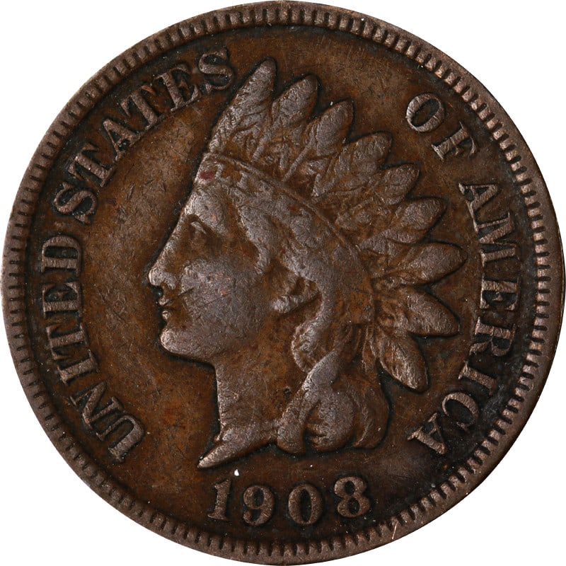 1908-S Indian Cent Copper Coin Circulated San Francisco Mint: 1908-S Indian Cent Copper Coin Circulated San Francisco Mint This 1908-S Indian Cent is a historic coin minted in San Francisco, showcasing its classic design and rich heritage. The coin is made of co