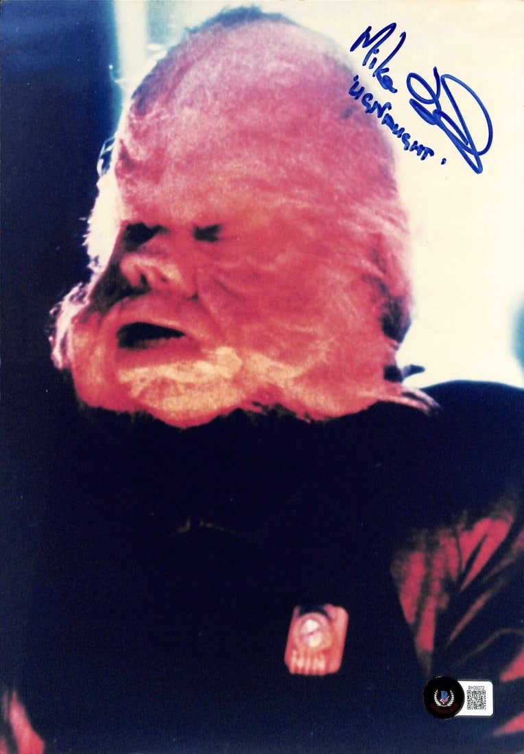8.5x11 Beckett Certified Mike Edmonds Signed Star Wars Ugnaught Photograph: 8.5x11 Beckett Certified Mike Edmonds Signed Star Wars Ugnaught Photograph This is an 8 1/2 x 11 inch photograph signed by Mike Edmonds, who portrayed a Ugnaught in Star Wars: The Empire Strikes Back.