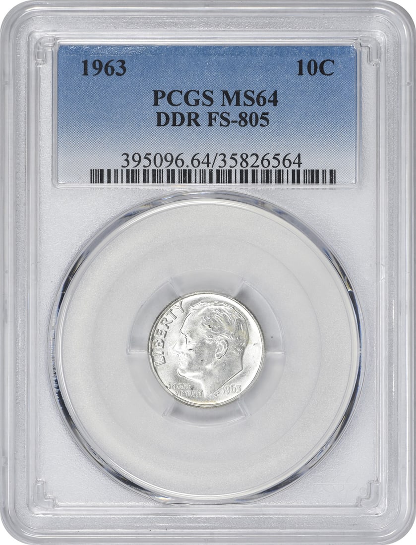 1963 Roosevelt Silver Dime MS64 PCGS Uncirculated 90% Silver: 1963 Roosevelt Silver Dime MS64 PCGS Uncirculated 90% Silver This stunning 1963 Roosevelt Silver Dime is certified by PCGS with a grade of MS64, ensuring its high quality and uncirculated condition. F