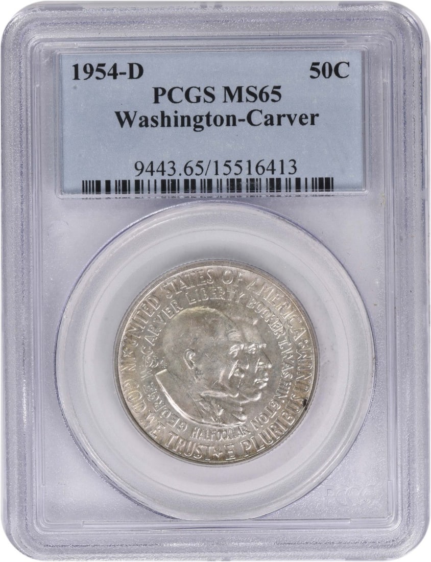 1954-D Carver Silver Half Dollar PCGS MS65 Commemorative Coin (1 of 2)