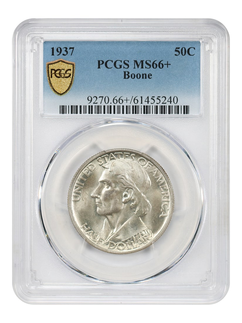 1937 Boone Half Dollar Silver PCGS MS66 Plus Low Mintage Commemorative Coin (1 of 4)