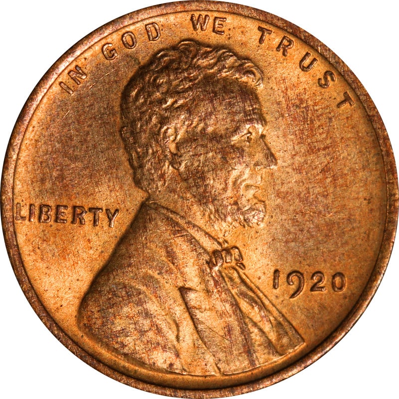 1920-P Lincoln Cent Copper Coin Circulated (1 of 2)