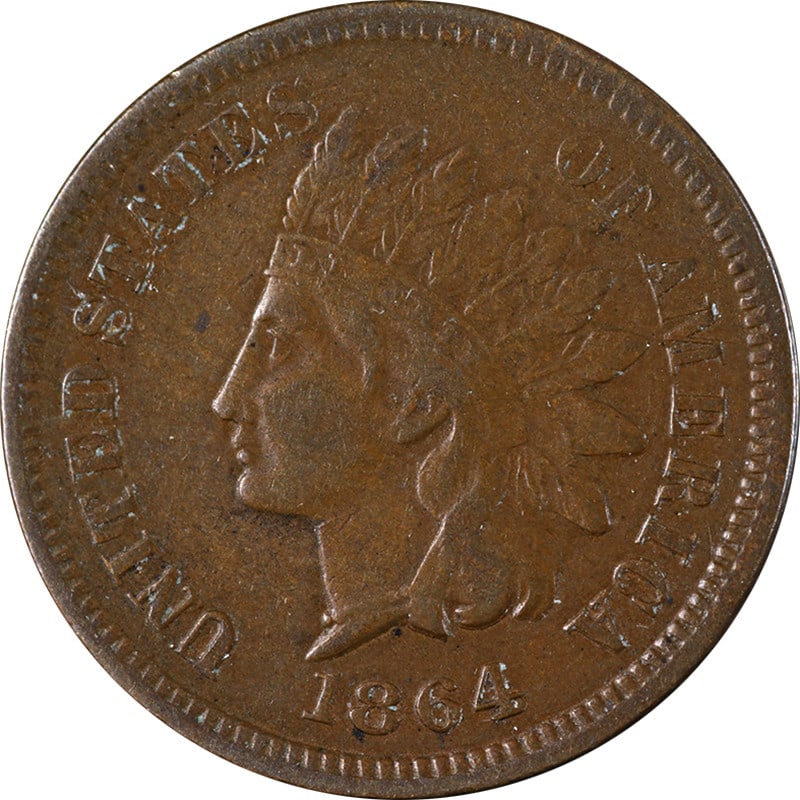 1864 L Indian Cent Choice XF Key Date Copper Coin Superb Eye Appeal (1 of 2)