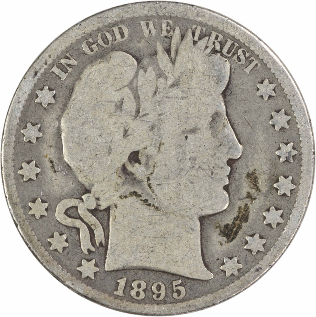 1895 Philadelphia Barber Half Dollar 90 Percent Silver Uncertified Coin (1 of 2)