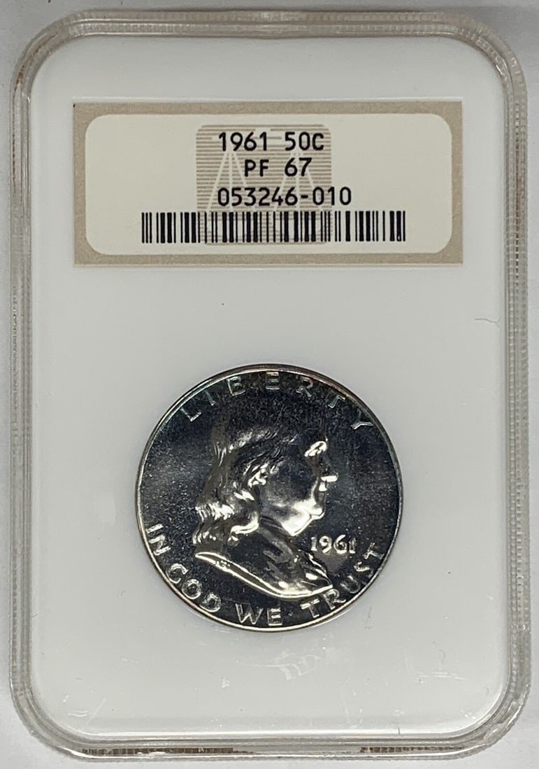 Set of 4 1961 Silver Proof Franklin Half Dollars PR 67 NGC Certified (1 of 2)