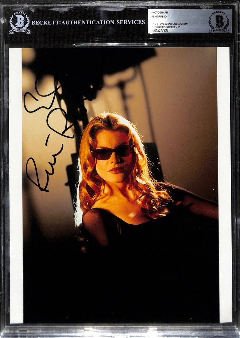 Rene Russo Signed Get Shorty 8x10 Photograph Beckett Auto Grade 10: Rene Russo Signed Get Shorty 8x10 Photograph Beckett Auto Grade 10 This is an original 8x10 photograph signed in black permanent marker by actress Rene Russo from the movie Get Shorty. The autograph h