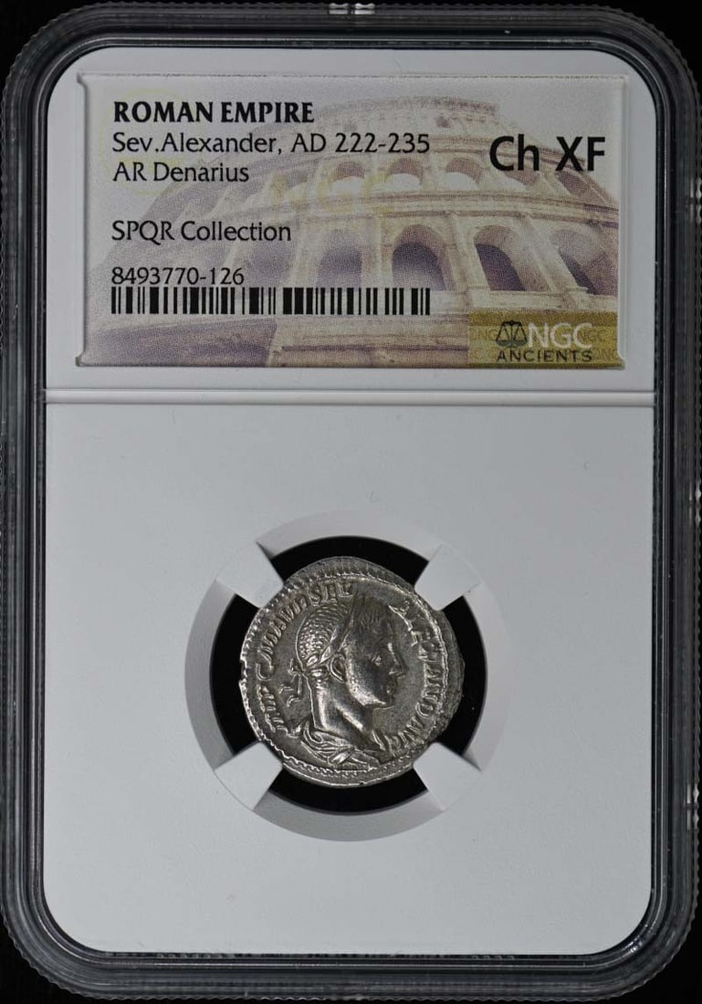 AR Denarius of Sev.Alexander NGC Certified Roman Empire Silver Coin (1 of 2)