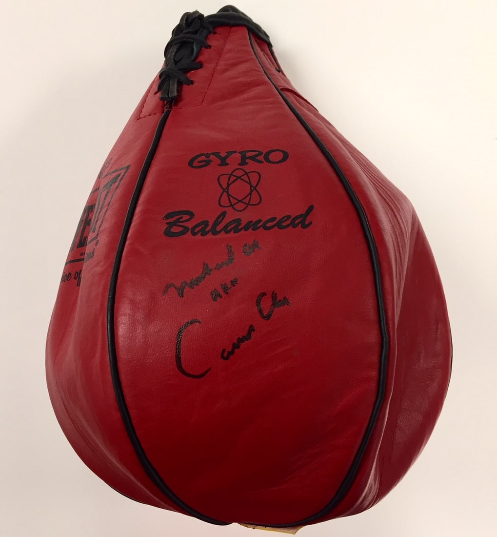 Muhammad Ali Signed Speedbag with PSA/DNA Authentication: Muhammad Ali Signed Speedbag with PSA/DNA Authentication This authentic punching bag features the signature of legendary boxer Muhammad Ali, also known as Cassius Clay. Accompanied by a PSA/DNA Certif