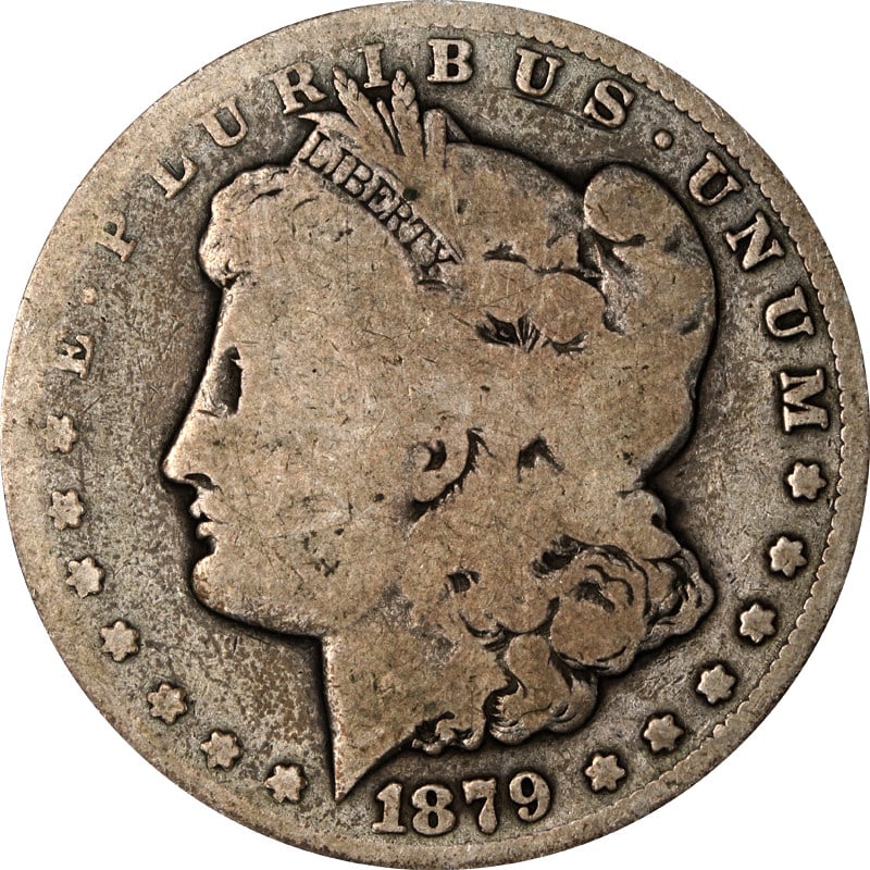 1879-CC Morgan Silver Dollar Circulated Silver Coin: 1879-CC Morgan Silver Dollar Circulated Silver Coin This 1879-CC Morgan Silver Dollar is a remarkable piece of numismatic history. Featuring a composition of silver with a fineness of 0.9, this coin w