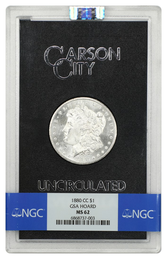 1880-CC Morgan Dollar NGC MS62 with GSA Box and Certificate (1 of 5)