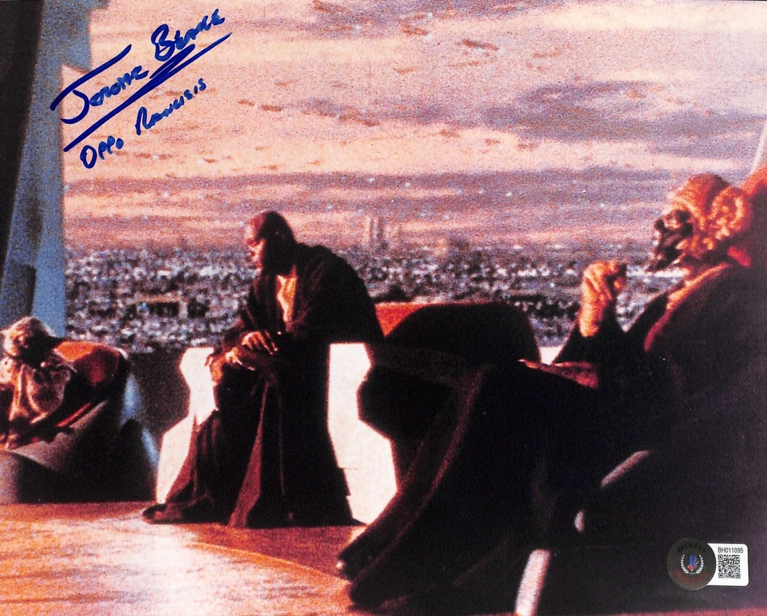 Jerome Blake Autographed 8x10 Star Wars Jedi Council Photograph Beckett Certified: Jerome Blake Autographed 8x10 Star Wars Jedi Council Photograph Beckett Certified This is an original 8x10 photograph signed by Jerome Blake, who portrayed multiple Jedi and alien characters in the St
