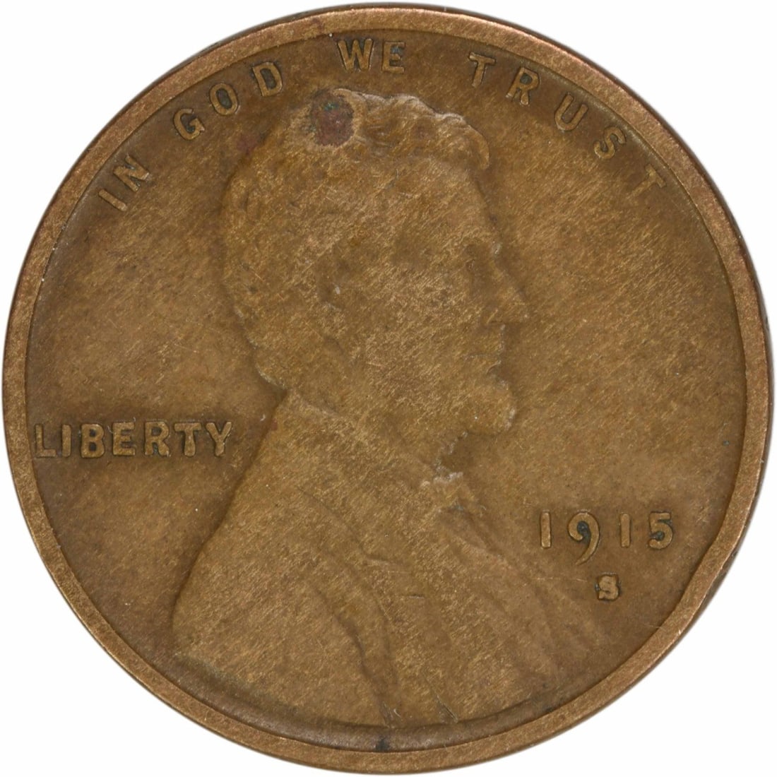 1915-S Lincoln Wheat Cent EF Uncertified Copper Coin: 1915-S Lincoln Wheat Cent EF Uncertified Copper Coin This 1915-S Lincoln Cent features an elegant design and is classified as an Extremely Fine (EF) grade. Struck in copper, this small cent showcases