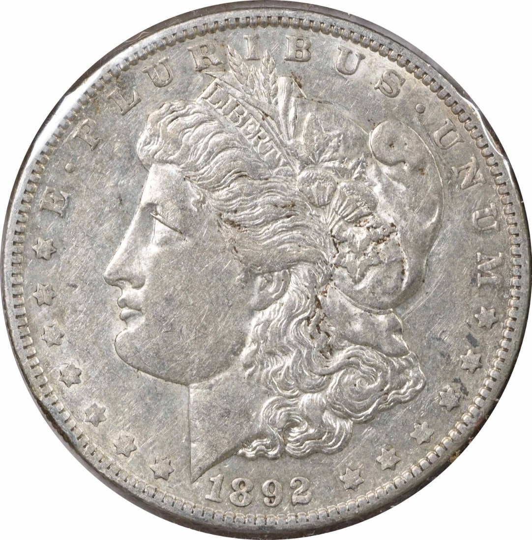 1892-O Morgan Silver Dollar VAM 5 Doubled Ear AU Uncertified (1 of 2)