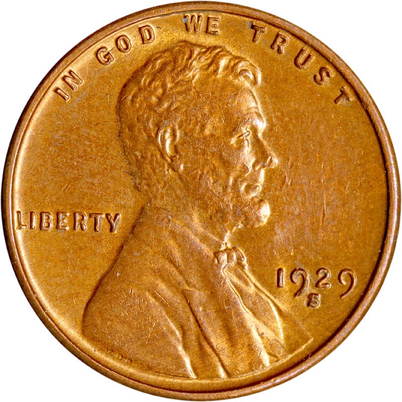 1929 San Francisco Mint Copper Lincoln Cent United States: 1929 San Francisco Mint Copper Lincoln Cent United States This is a 1929-S Lincoln Cent minted in San Francisco. The coin is composed of copper and is in circulated, pre-owned condition. It is uncerti