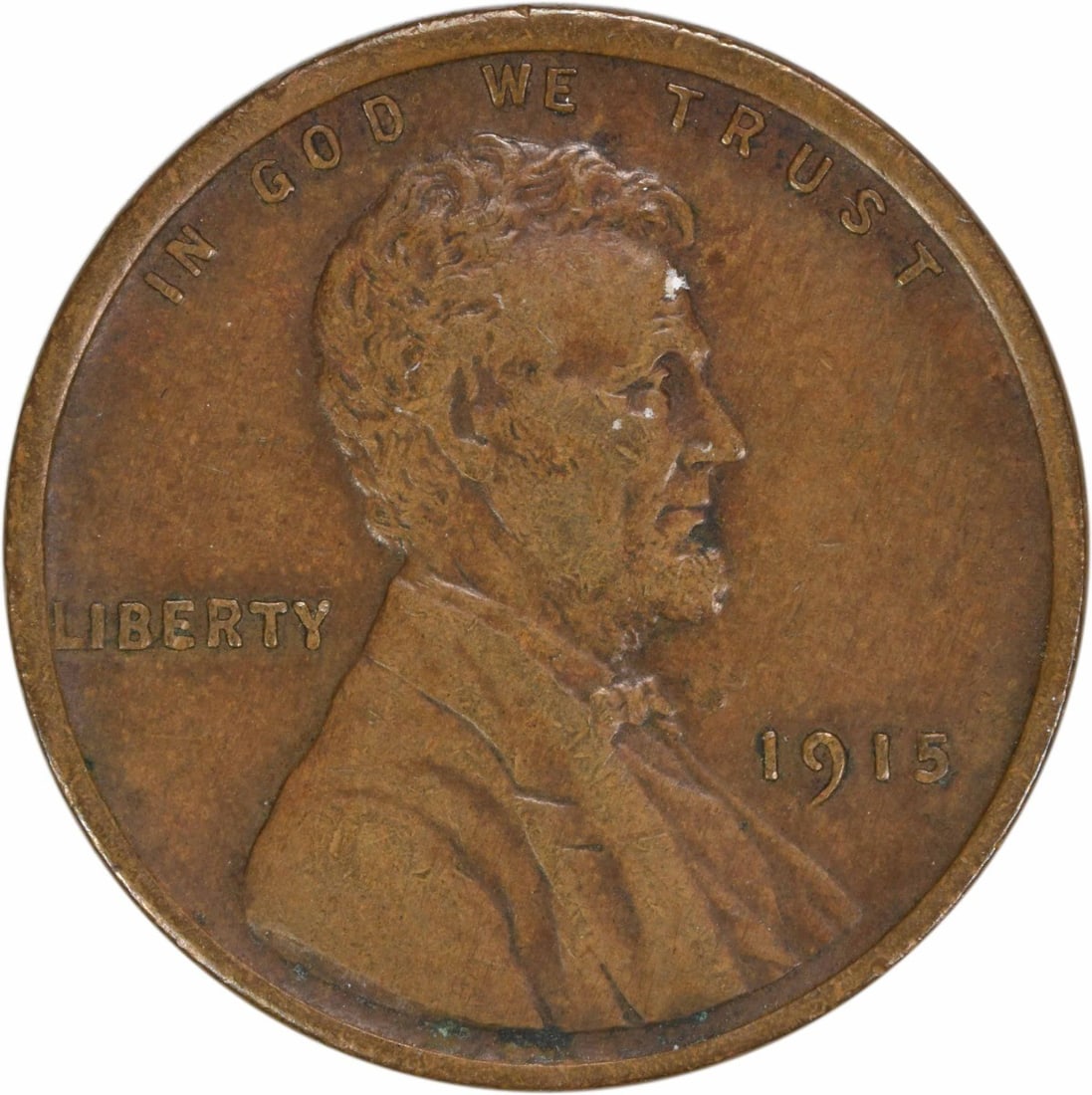 1915 Lincoln Wheat Cent EF Uncertified Copper Coin (1 of 2)