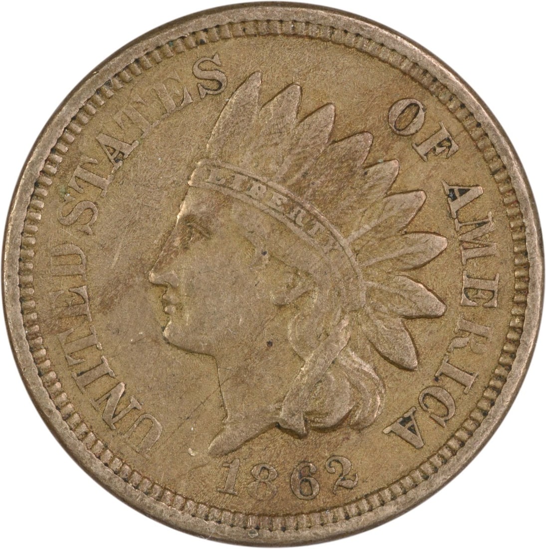 1862 Indian Head Cent EF Uncertified Philadelphia Mint Coin: 1862 Indian Head Cent EF Uncertified Philadelphia Mint Coin This 1862 Indian Cent is a choice example in Extra Fine (EF) condition, showcasing the iconic Indian Head design by James Barton Longacre. S