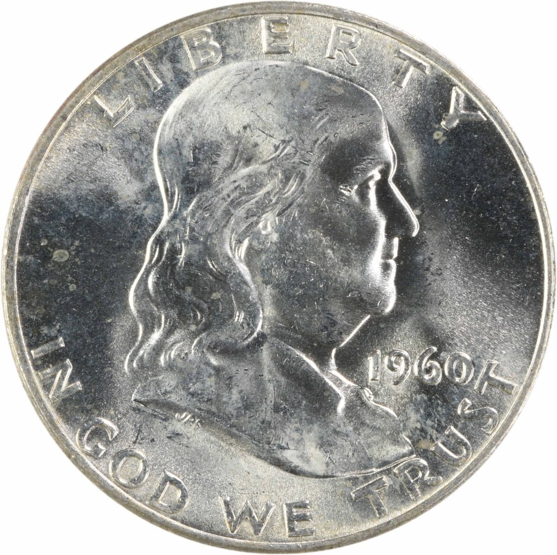 Choice BU 1960 D Franklin Silver 50C Uncirculated Half Dollar Uncertified (1 of 2)